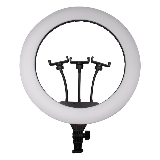 Pro Live Stream 18” Ring Light With 3 Device Holders