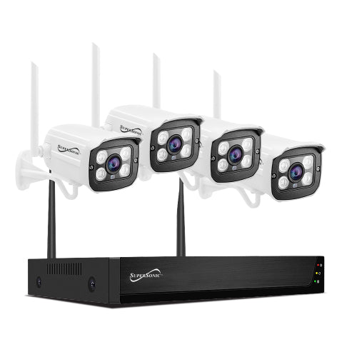 4 Ch. HD Wireless Security Camera System for Outdoor/Indoor