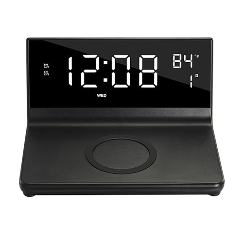 Dual Alarm Clock with Wireless Charger 2-IN-1 Wireless Charger