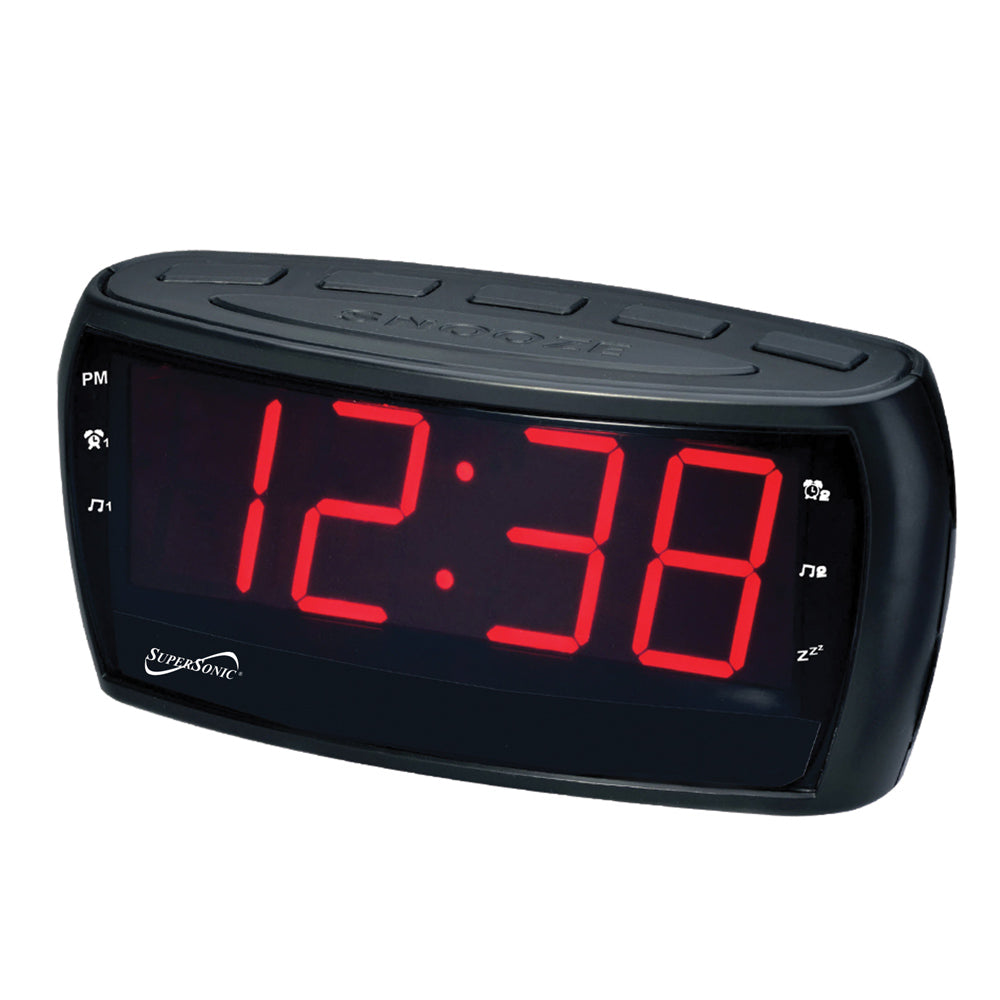 Digital AM/FM Alarm Clock Radio with Jumbo Digital Display & AUX Input