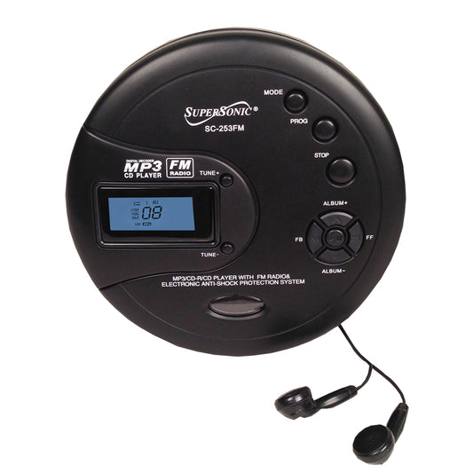 Personal MP3/CD Player with FM Radio