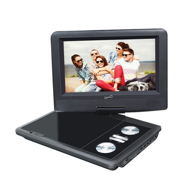 7” Portable DVD Player With Digital TV, USB/SD Inputs & Swivel Display