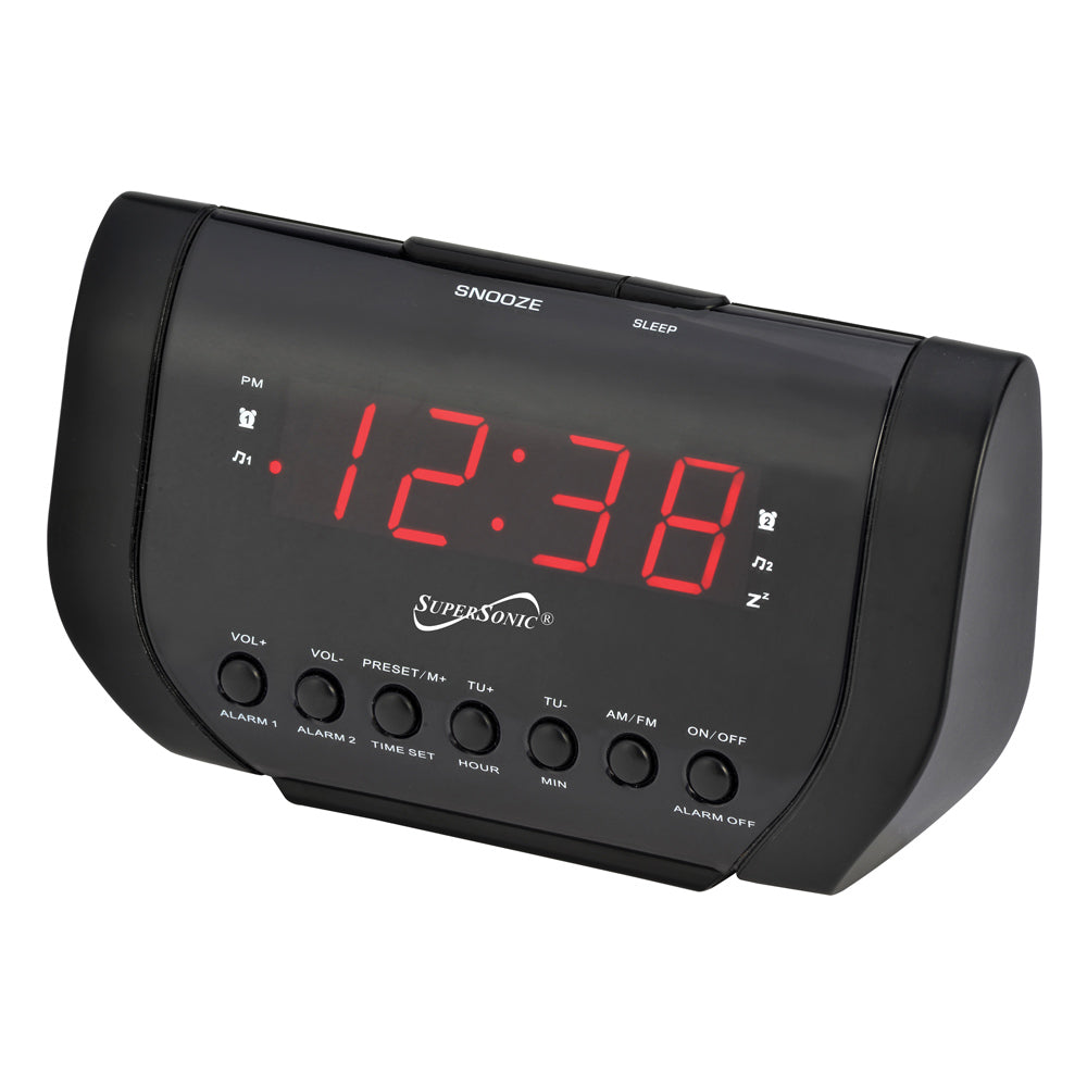 Dual Alarm Clock Radio With USB Charging Port