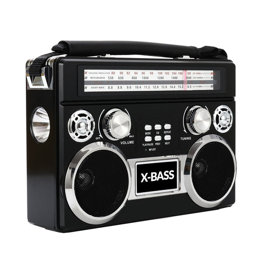 Portable 3 Band Radio with Bluetooth® and Flashlight