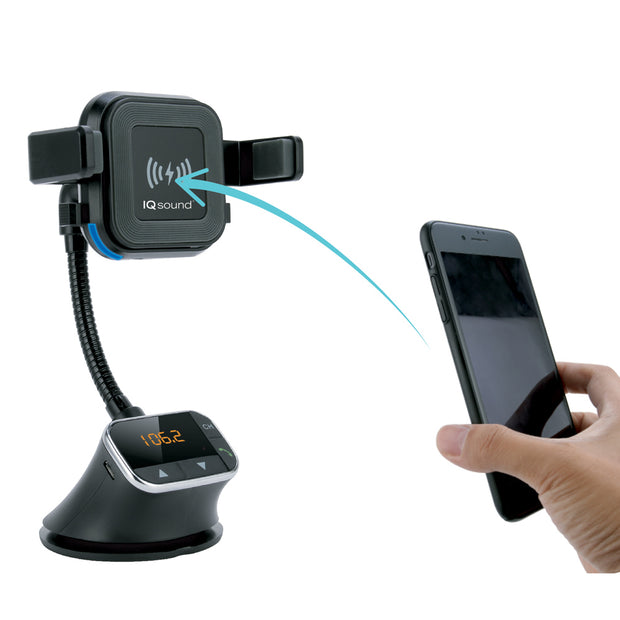 Wireless Charging Mount with Bluetooth Handsfree Car Kit