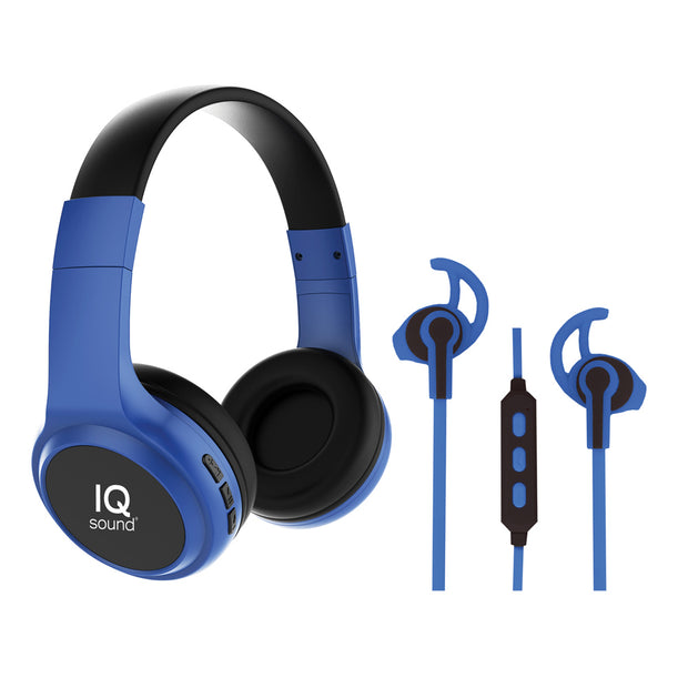 Wireless Bluetooth® Headphones & Earphones Combo Kit