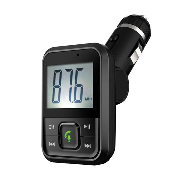 Bluetooth® Wireless FM transmitter with USB, AUX, and Micro SD Inputs