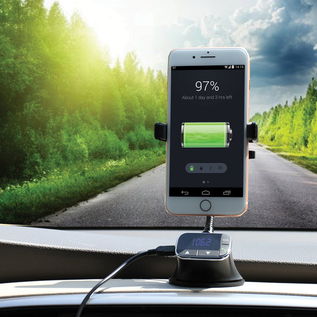Wireless Charging Mount with Bluetooth Handsfree Car Kit