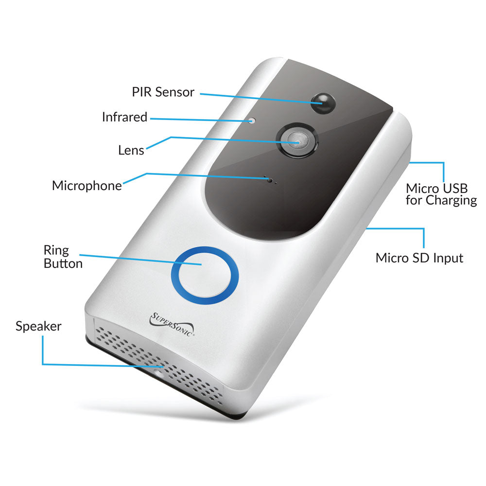 Hiseeu 【Cloud Storage】 1080P HD Video Doorbell Wireless WiFi Camera  Doorbell with 2-Way Audio,Smart Security Camera Door Bell with Chime,Smart  PIR